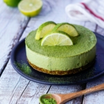 Matcha Lime Vegan Cheesecake #Grainfree #Glutenfree #Paleo #Dairyfree #Nutriholist
