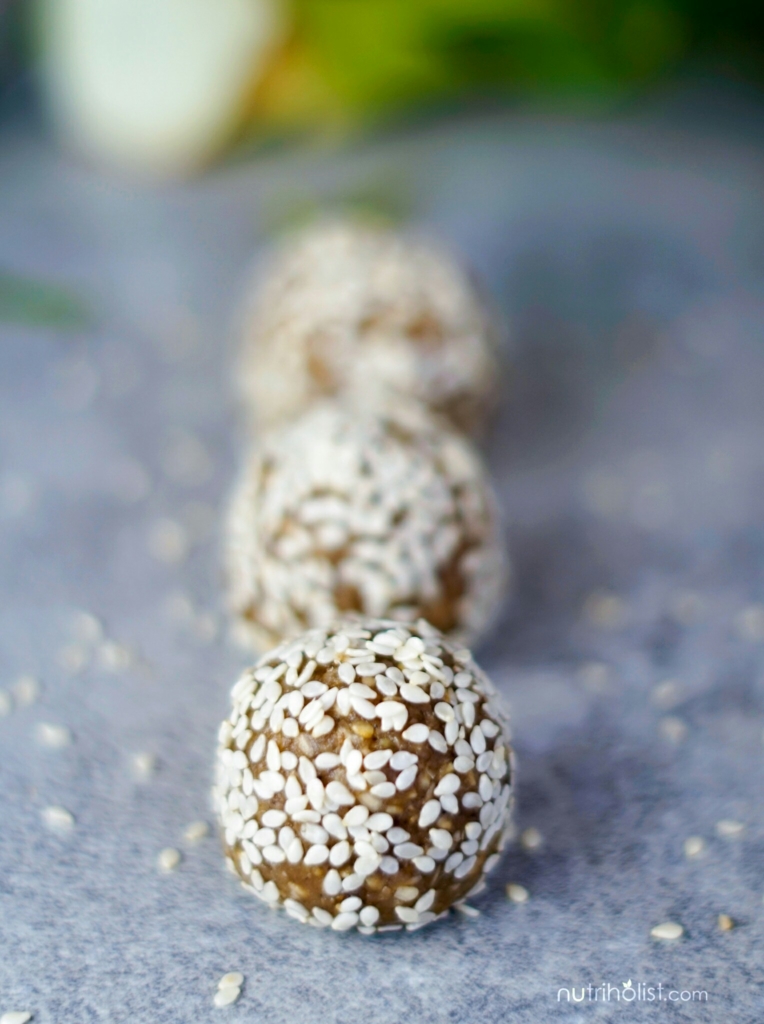 Sesame Cookie Dough Balls #Nutriholist