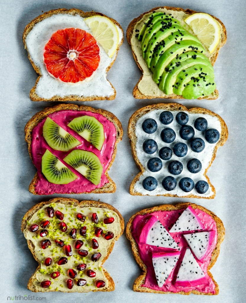 Vegan Toast Toppers 6 Ways - Nutriholist