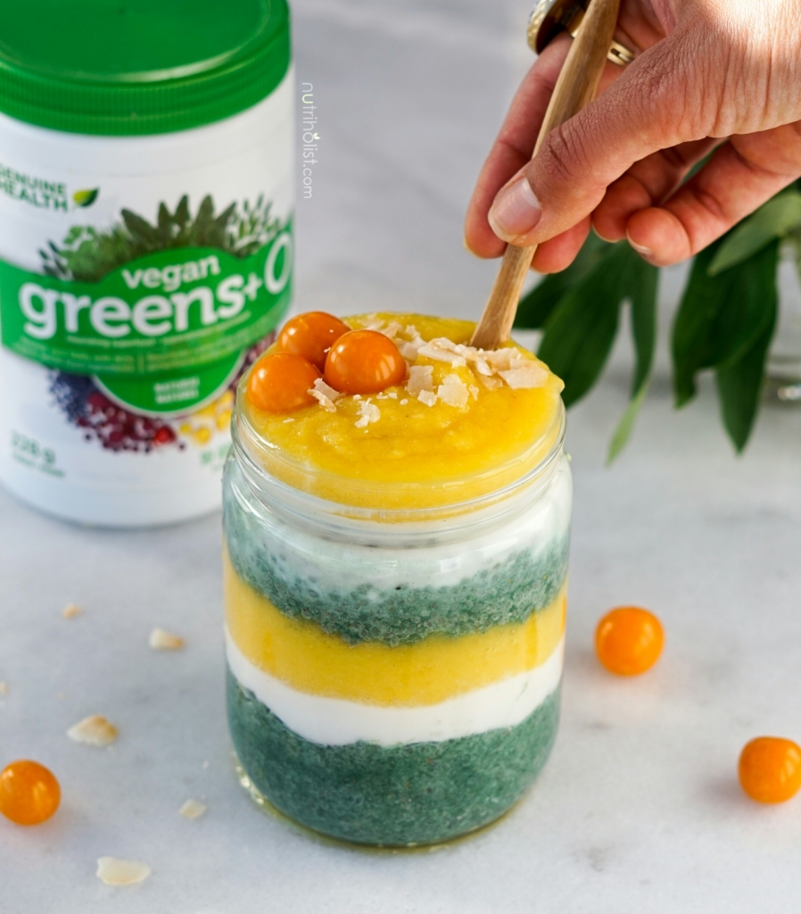 Tropical Green Chia Parfait