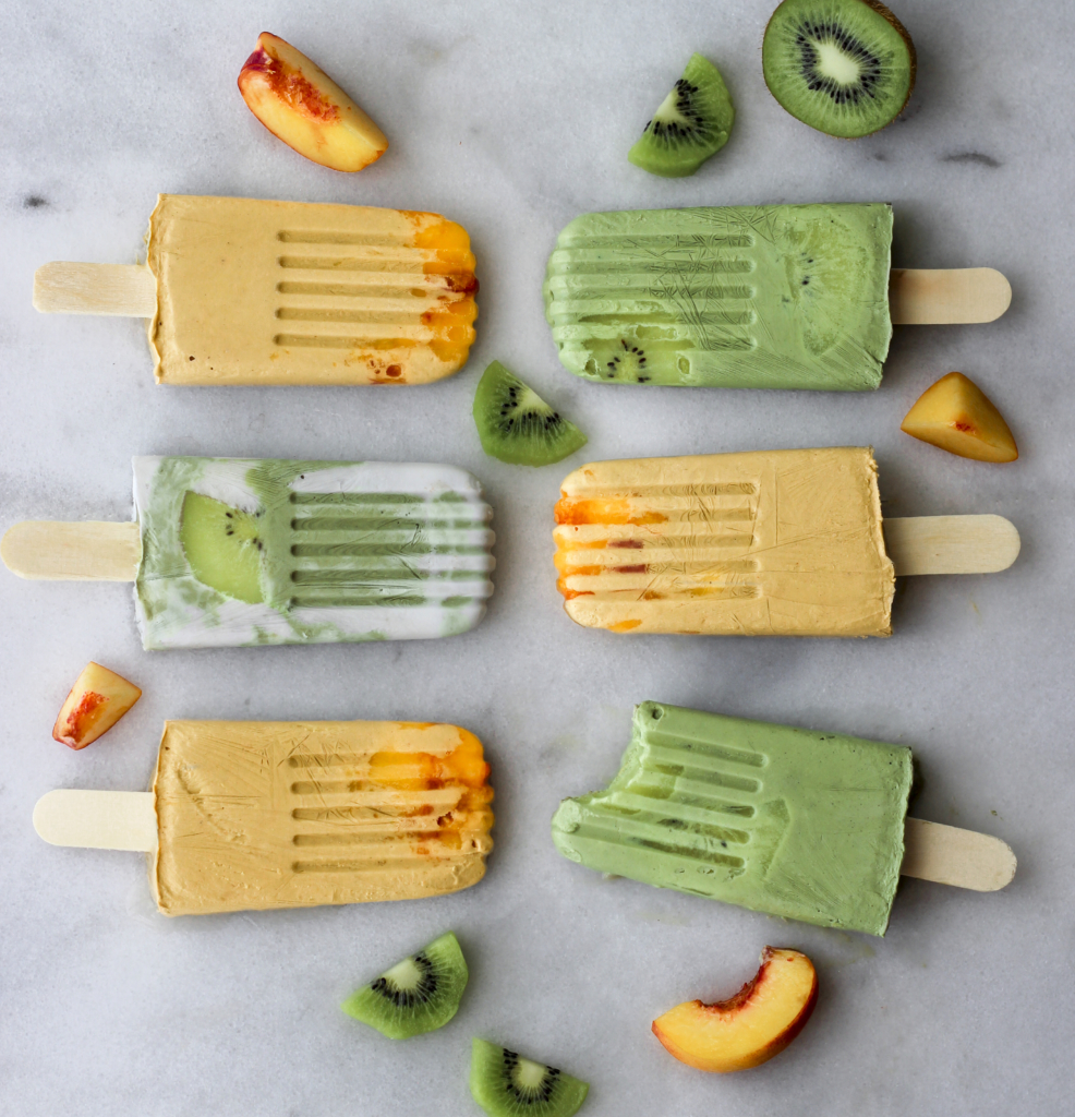 Peach Kiwi Popsicles - Nutriholist