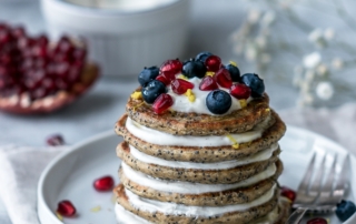 Lemon Poppy Seed Pancakes #Vegan #Glutenfree #Brunch #Vegetarian #Dairyfree Easy, Quick, Delicious & Fluffy Pancakes #Nutriholist