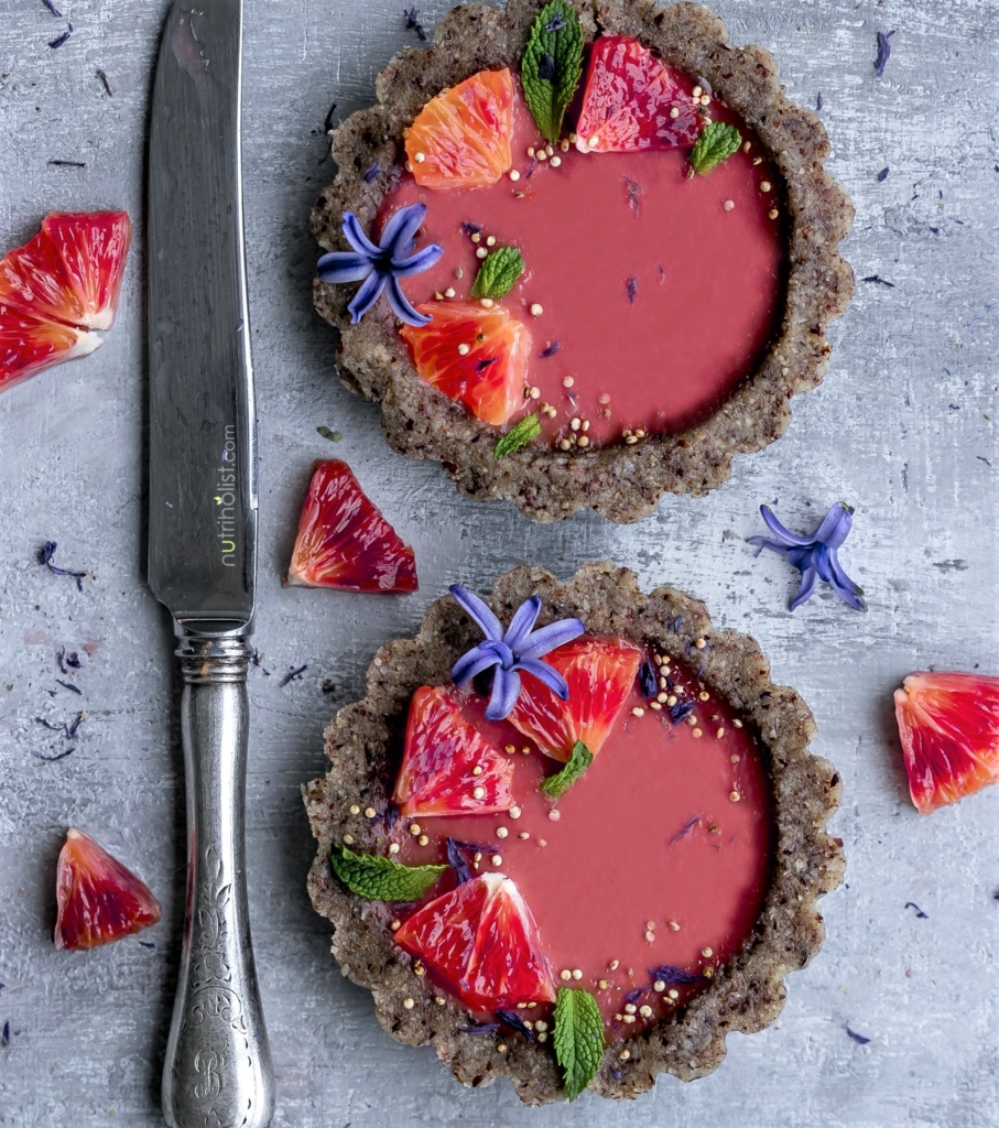 Blood Orange Hazelnut Tarts #grainfree #glutenfree #dairyfree #vegan #paleo Easy Healthy & Delicious Dessert #Nutriholist