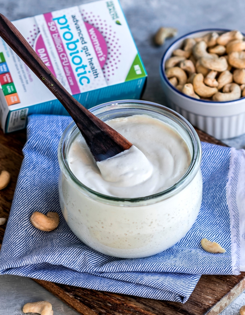 Homemade Cashew Yogurt-Only 2 Ingredients & SO Easy to Make #Dairyfree #Vegan #Nutriholist