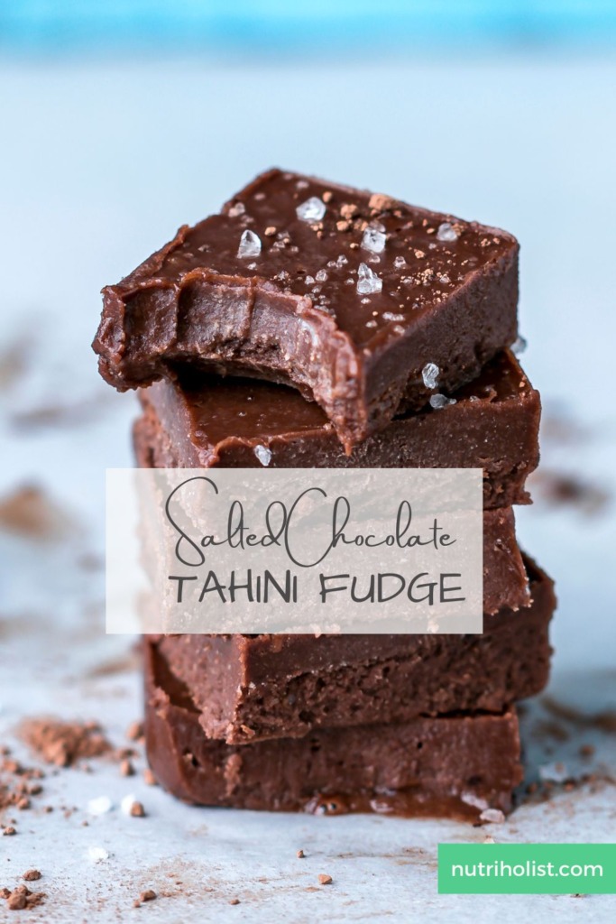 Salted Chocolate Tahini Fudge 