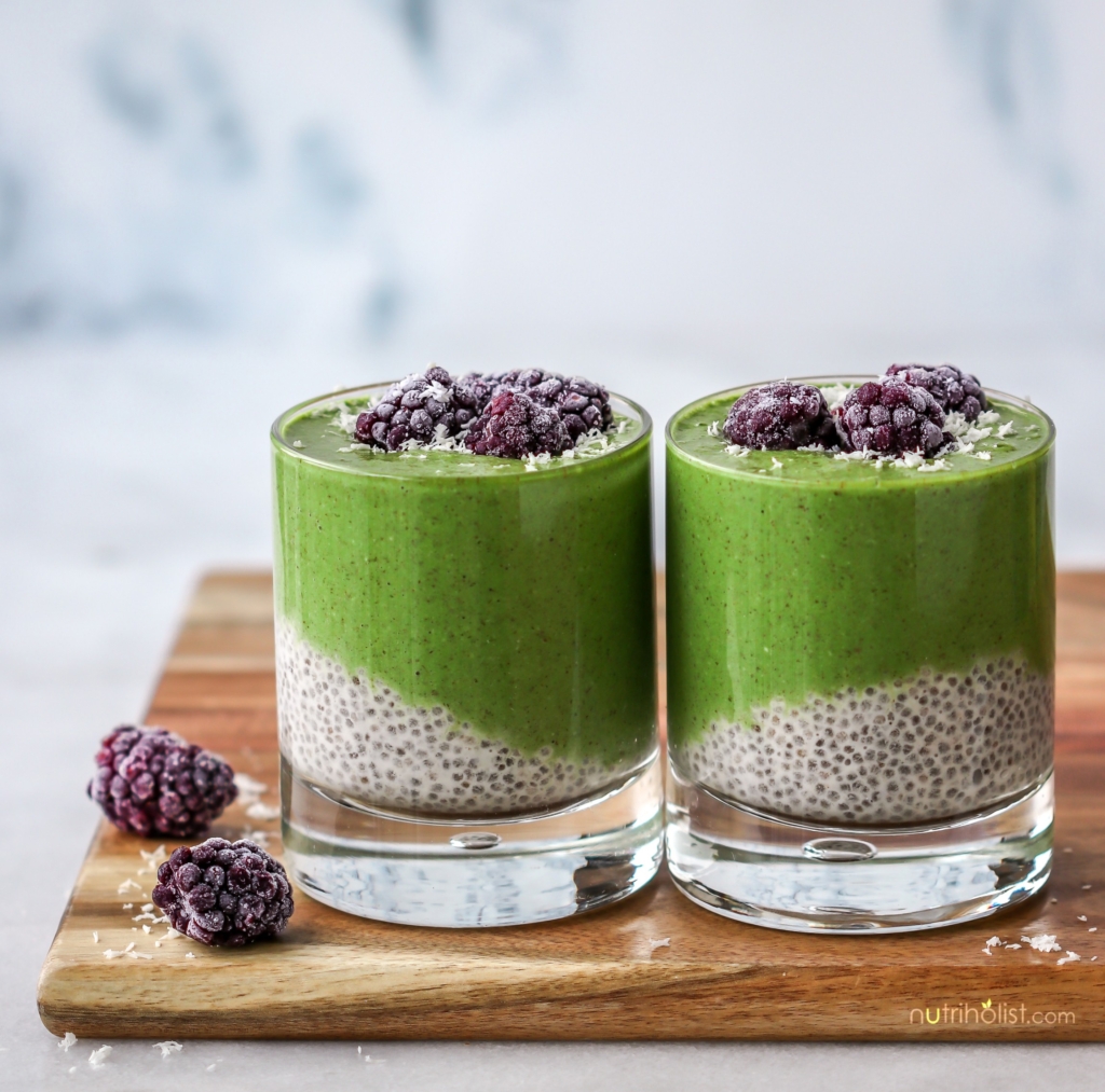 Lactation Green Smoothie Parfait #Nutriholist